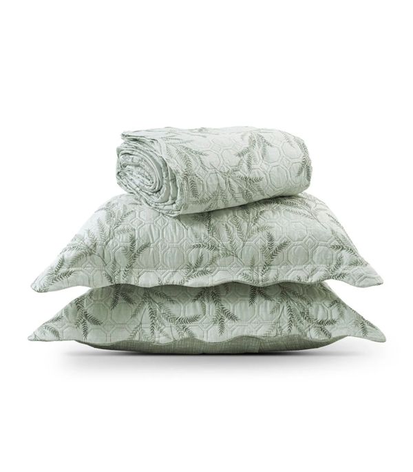 Kit Cobre Leito Matelassê Queen Appel Verde UN / Verde