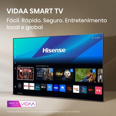 Smart TV 40 Hisense 40A4NV Full HD DLED DTS VirtualX Vidaa U9 Preto