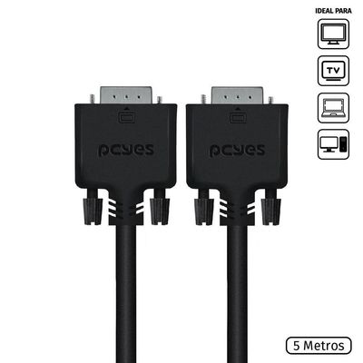 Cabo Vga 15 Pinos Macho 5m - Pvm15-5