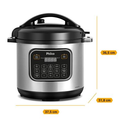 Panela de Pressão Multifuncional Philco 8L PPP80 12 funções 127V