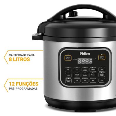 Panela de Pressão Multifuncional Philco 8L PPP80 12 funções 127V