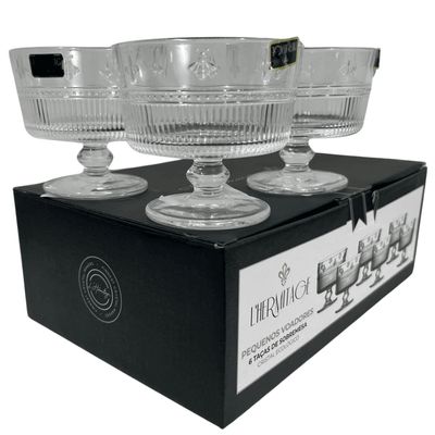 Jogo 6 Taça Cristal Para Sobremesa L'hermitage 190ml Voador