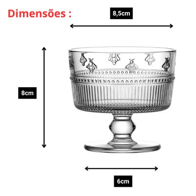 Jogo 6 Taça Cristal Para Sobremesa L'hermitage 190ml Voador