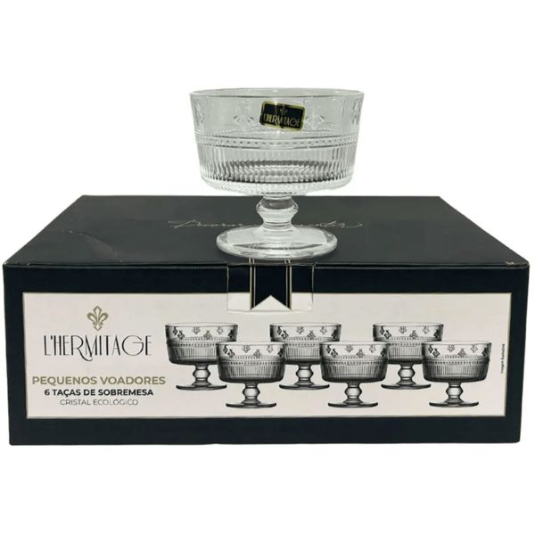 Jogo 6 Taça Cristal Para Sobremesa L'hermitage 190ml Voador