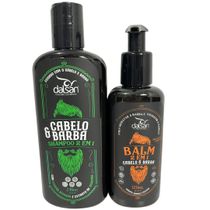 Kit Dalsan Shampoo 2 em 1 240 ml + Balm Cabelo e Barba 120ml