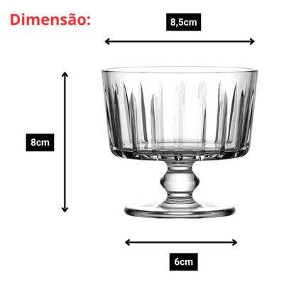 Jogo 6 Taça Cristal Para Sobremesa L'hermitage 190ml Soho
