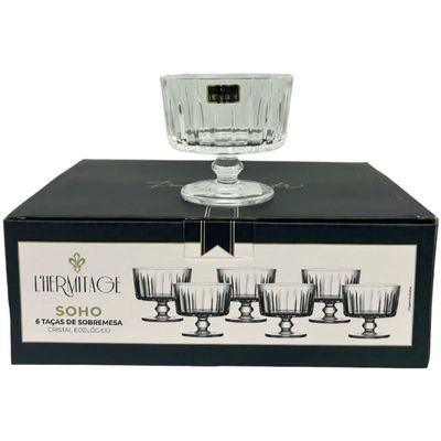 Jogo 6 Taça Cristal Para Sobremesa L'hermitage 190ml Soho
