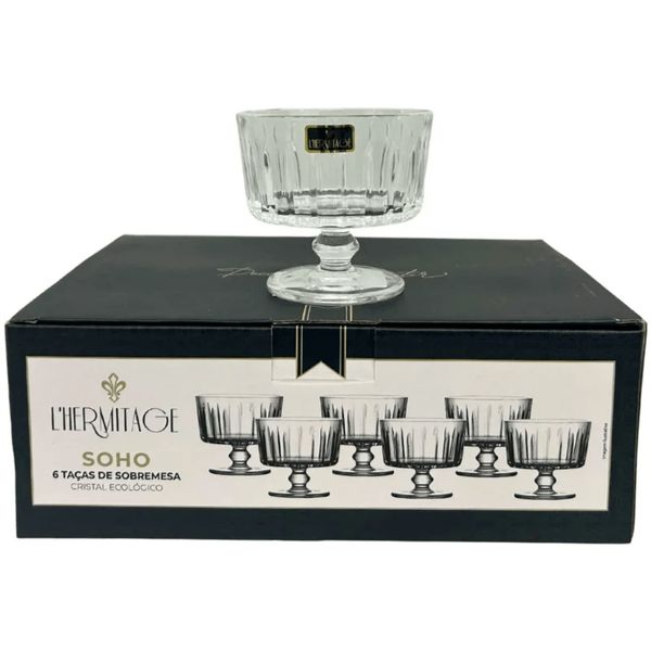 Jogo 6 Taça Cristal Para Sobremesa L'hermitage 190ml Soho