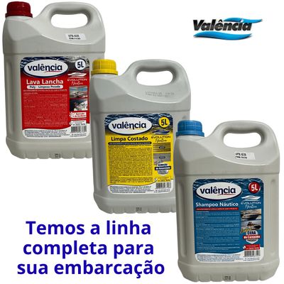 Shampoo Náutico Lava Lancha Poly Limpeza Pesada Valencia 5 L