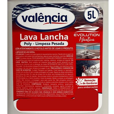 Shampoo Náutico Lava Lancha Poly Limpeza Pesada Valencia 5 L