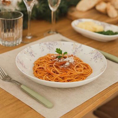Prato Fundo Fogli Porcelana Decorada 21cm Tramontina Avulso Servir Massas Sopas Caldos