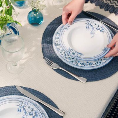 Prato Raso de Jantar 28cm Porcelana Tramontina Azzura Floral