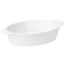 Travessa de Plástico Oval Tigela Saladeira Branca 550ml Coza Uno Servir Cozinha Mesa Posta
