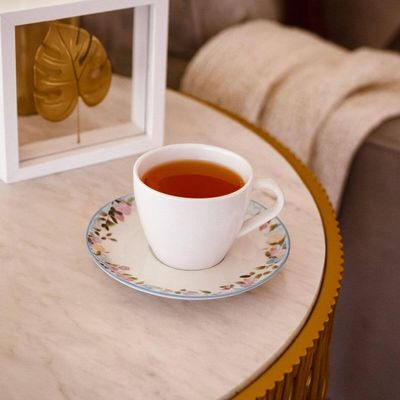 Conjunto 2 Peças Xícara e Pires Chá Café 200ml em Porcelana