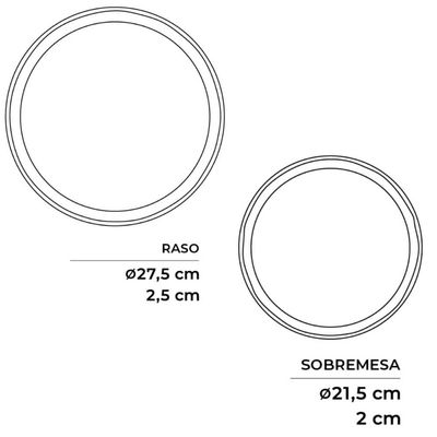 Conjunto 12 Pratos Rasos Sobremesa em Cerâmica Porto Brasil Limonata Decorado
