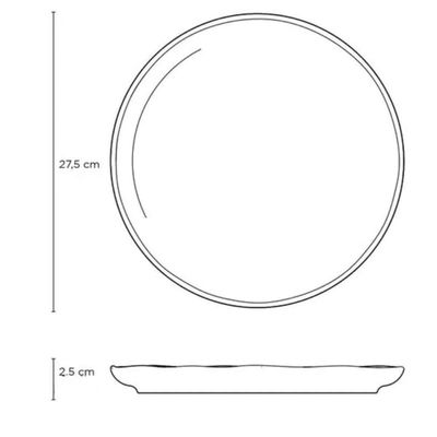 Aparelho de Jantar 12 Peças Cerâmica Porto Brasil Mesa Posta Pratos Rasos Sobremesa Bowls