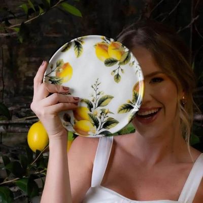 Aparelho de Jantar 12 Peças Cerâmica Porto Brasil Mesa Posta Pratos Rasos Sobremesa Bowls