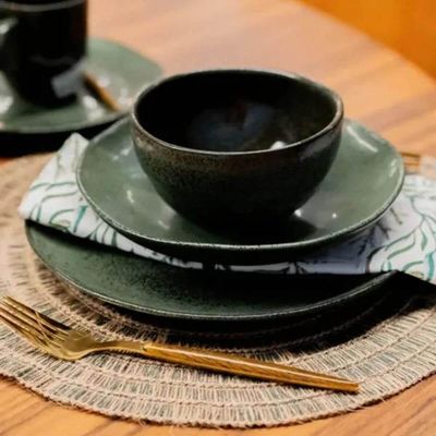 Aparelho de Jantar 12 Peças Cerâmica Porto Brasil Mesa Posta Pratos Rasos Sobremesa Bowls