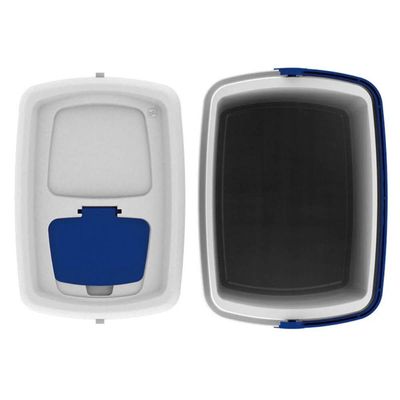 Kit 3 Caixas Térmicas Cooler 32L 12L 5L Bebidas Tropical Soprano Praia Camping Azul