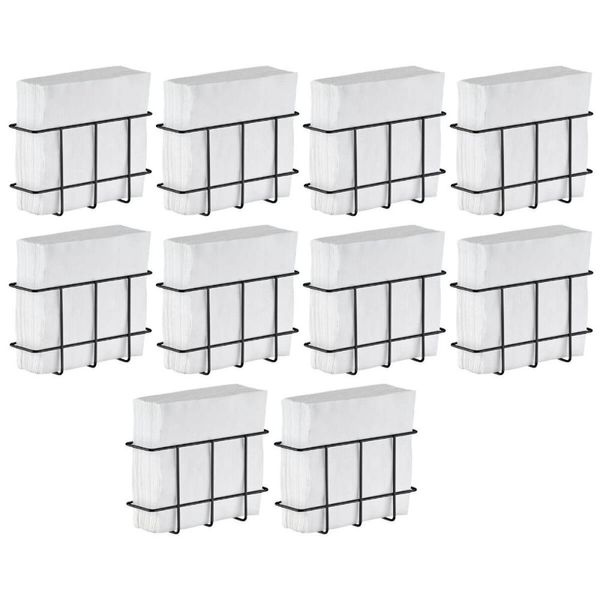 Kit 10 Porta Guardanapos Pequeno Aramado Preto Restaurante Utimil Organizar Lanchonete Buffet