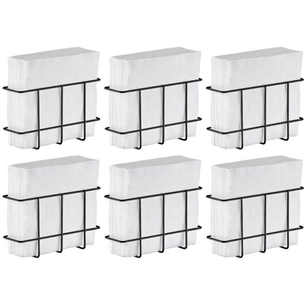 Kit 6 Porta Guardanapos Pequeno Aramado Preto Padaria Utimil Organizar Lanchonete