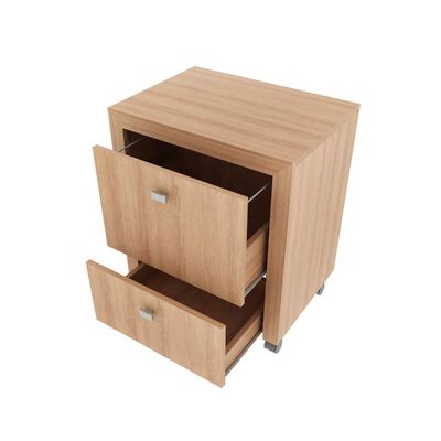 Kit Escritório 6 Peças com Mesa Escritório em L Balcão Gaveteiro Armário Multiuso 2 Estantes Amêndoa