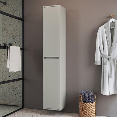 Conjunto para Banheiro 176cm com 4 Peças Gabinete Suspenso Berlin Arenas com Cuba Branca