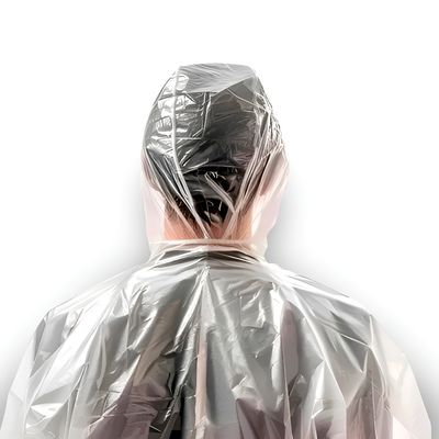 10 Peças Capa de Chuva Transparente Descartável Proteção