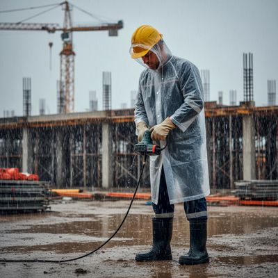 10 Peças Capa de Chuva Transparente Descartável Proteção