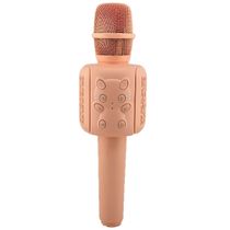 Microfone Bluetooth Karaokê Infantil Brincadeira Sem Fio  - Diversão e Criatividade para Crianças | Cor:Rosé