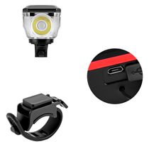 Lanterna e Buzina Solar para Bicicleta – Segurança e Visibilidade Dia e Noite Recarregável Sinalizador