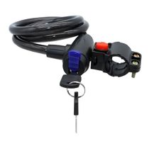 Cadeado Trava para Bicicleta com Chave e Suporte – Corrente de Aço 1,5m, Alta Segurança