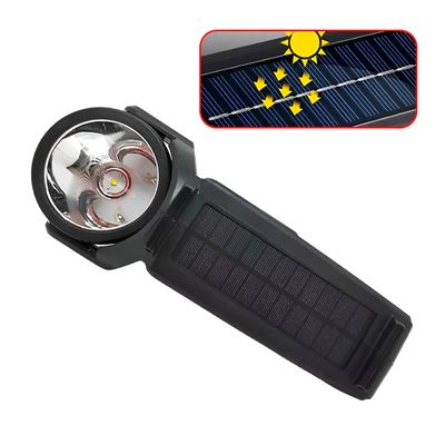 Lanterna Solar Recarregável 2500lm LED P50+COB com 9 Modos – Portátil Ecológica e Resistente Painel Solar Multifuncional