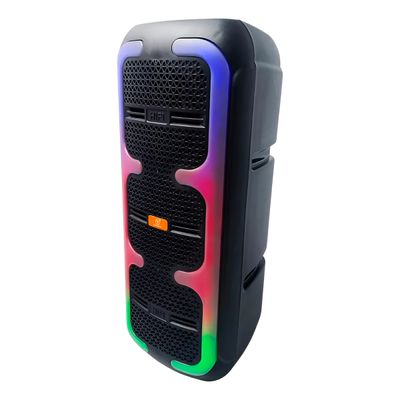 Caixa de Som Portátil Bluetooth 50W com Luzes LED RGB e Rádio FM - Recarregável