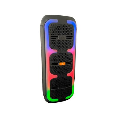 Caixa de Som Portátil Bluetooth 50W com Luzes LED RGB e Rádio FM - Recarregável