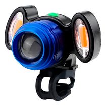Farol de Bicicleta 300lm Recarregável LED USB IP65 com 4 Modos de Iluminação – Azul