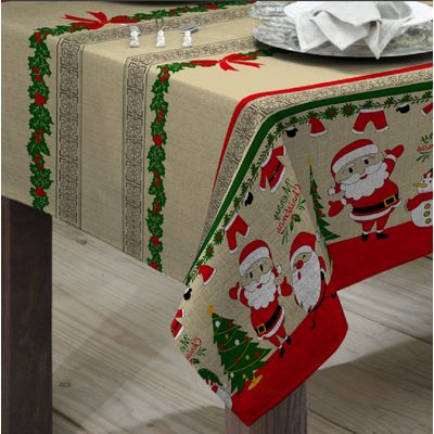 Toalha Mesa Retangular Gourmet 140x240cm Natal Merry Raner