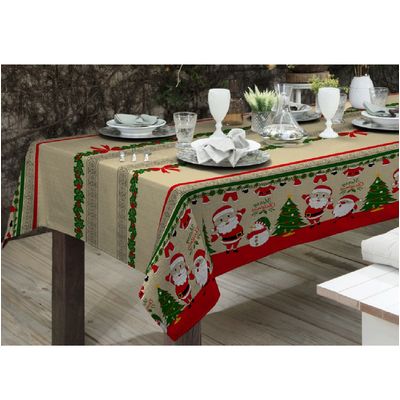 Toalha Mesa Retangular Gourmet 140x240cm Natal Merry Raner