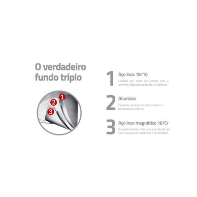 Panela de Pressão Tramontina Brava Inox Fundo Triplo 6 L