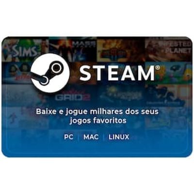 Gift Card Digital Steam - R$53