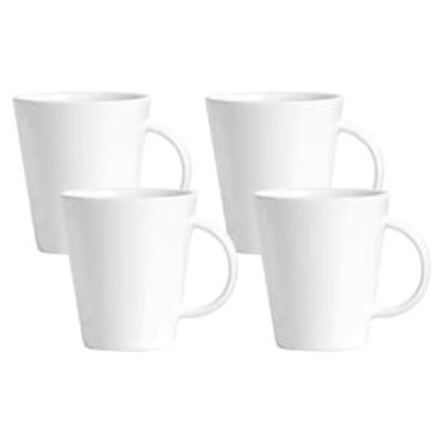 Conjunto de Canecas Porto Brasil Basic em Faiança Feldspática 208ml - 4 Peças
