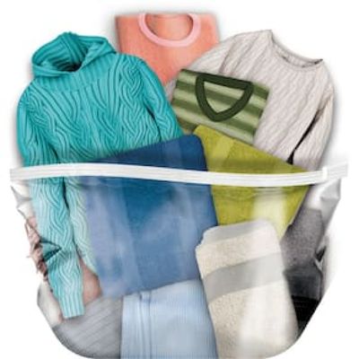 Organizador a Vácuo para Cabide Euro Home 120 x 70 cm - Transparente