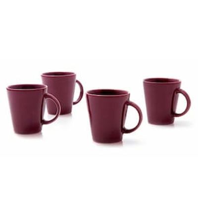 Conjunto de Canecas Porto Brasil Basic Especiarias em Cerâmica Feldspática Sumac 208 ml - 4 Peças