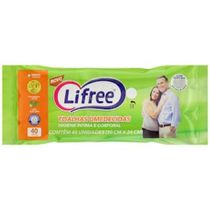 Toalha Umedecida Lifree Íntima e Corporal com Aloe Vera - 40 Unidades