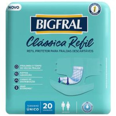 Refil Protetor Bigfral para Fraldas Descartáveis Clássica - 160 Unidades
