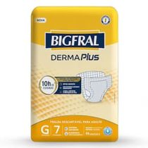 Fralda Descartável Geriátrica BigFral Derma Plus Tamanho G - 56 Unidades