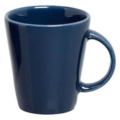 Conjunto com 4 Canecas Porto Brasil Basic Deep Blue em Cerâmica Feldspática Azul - 208 ml
