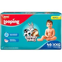 Fralda Looping Looney Tunes Hiper XXG - 46 Unidades
