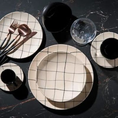 Conjunto com 6 Xícaras e Pires para Café Porto Brasil Coup Grille em Cerâmica Feldspática Off-White - 112ml