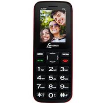 Celular Lenoxx CX 905 Preto/Vermelho com Tela 1.8, Dual Chip, Câmera VGA, Bluetooth, MP3 e Rádio FM